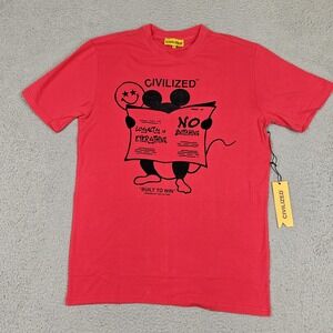 CivilizeD Shirt Mens Medium Red No Snitching Loyalty Graphic Tee New Streetwear